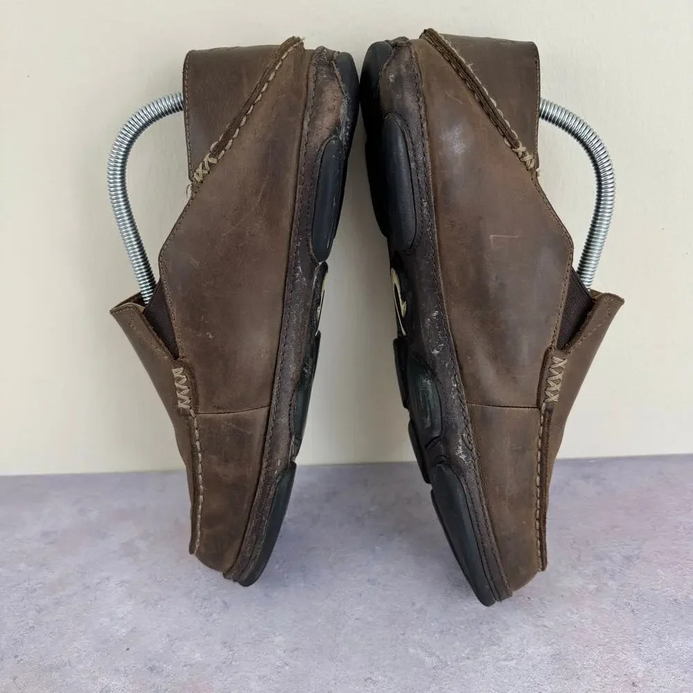 Olukai Shoes Men's Size 10 Moloa Kapa Slip On Drop In Heel Casual Resort READ